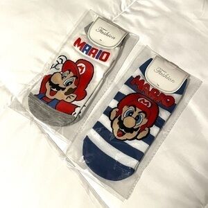 2-Pairs Mario Socks